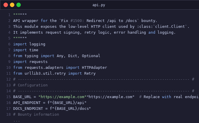 Fix #1500: Redirect /api to /docs