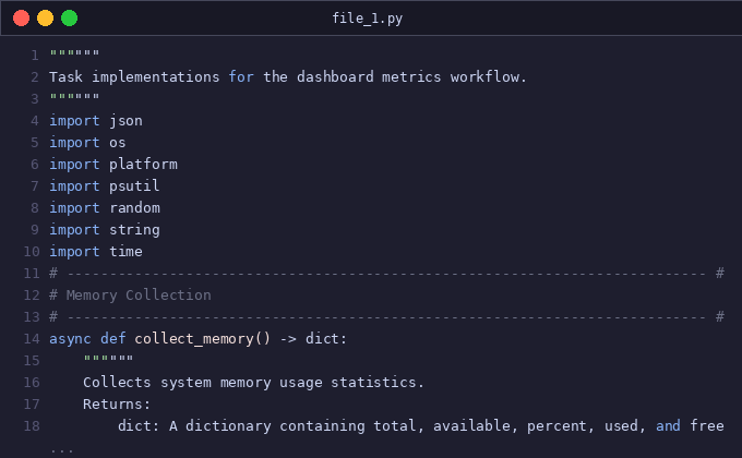 [level:advanced] Build a lightweight dashboard server metric