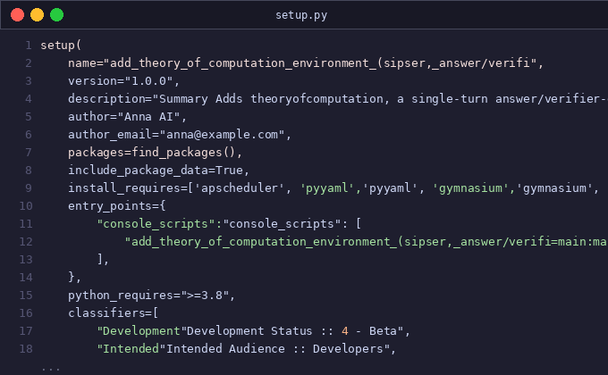 Add theory_of_computation environment (Sipser, answer/verifi