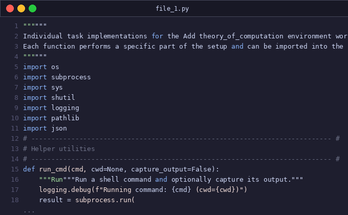 Add theory_of_computation environment (Sipser, answer/verifi