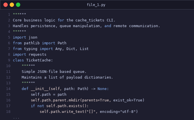 [level:advanced] Cache offline ticket creation payloads and 