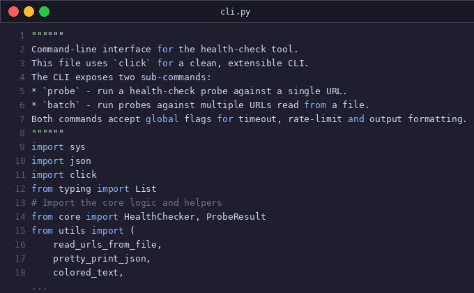 Add configurable timeout and rate limiting to health_check p