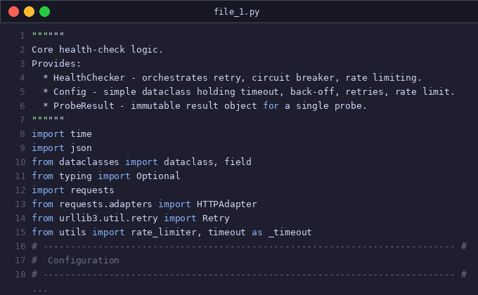 Add configurable timeout and rate limiting to health_check p