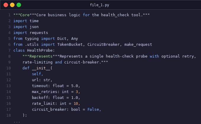 Add configurable timeout and rate limiting to health_check p