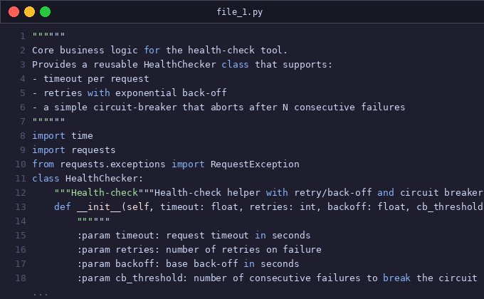 Add configurable timeout and rate limiting to health_check p