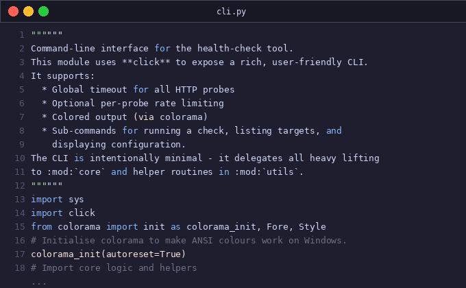 Add configurable timeout and rate limiting to health_check p
