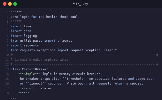 Add configurable timeout and rate limiting to health_check p