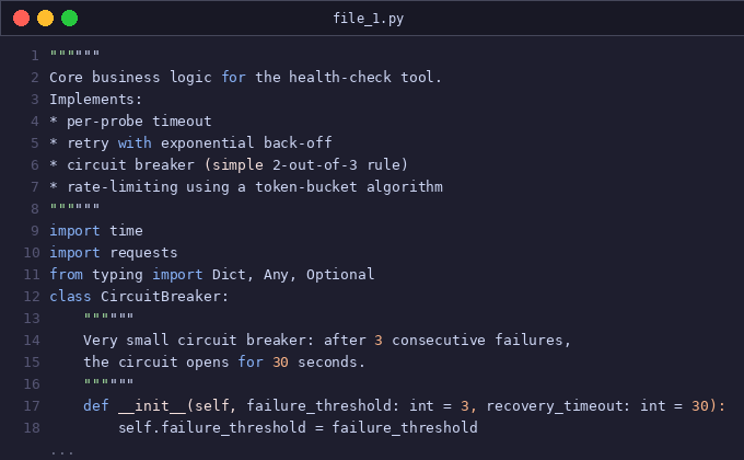Add configurable timeout and rate limiting to health_check p