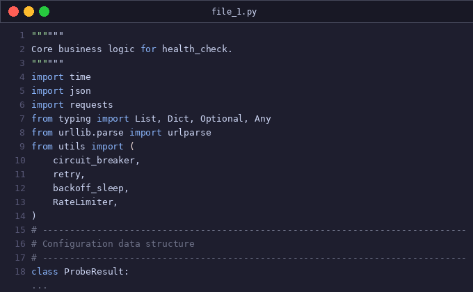 Add configurable timeout and rate limiting to health_check p