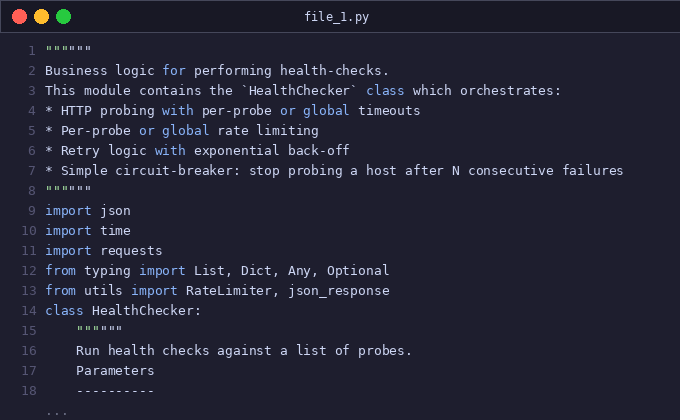 Add configurable timeout and rate limiting to health_check p