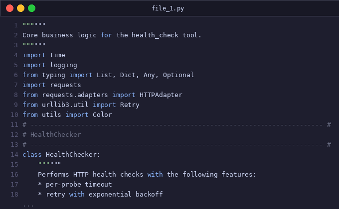 Add configurable timeout and rate limiting to health_check p