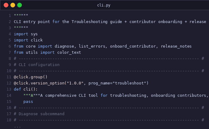 Troubleshooting guide + contributor onboarding + release not