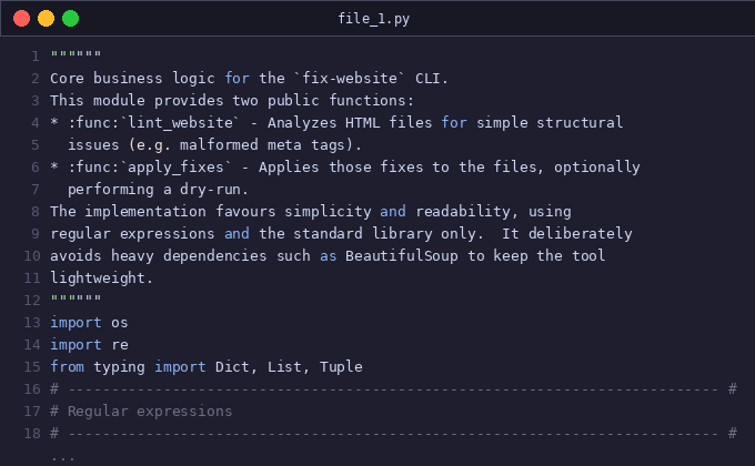 Code Linter CLI