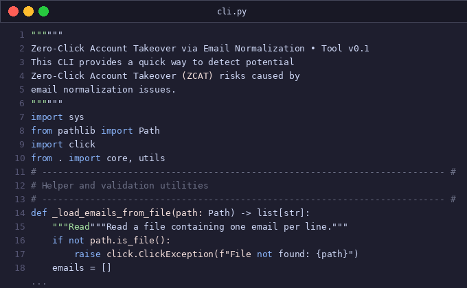 Zero-Click Account Takeover via Email Normalization $100