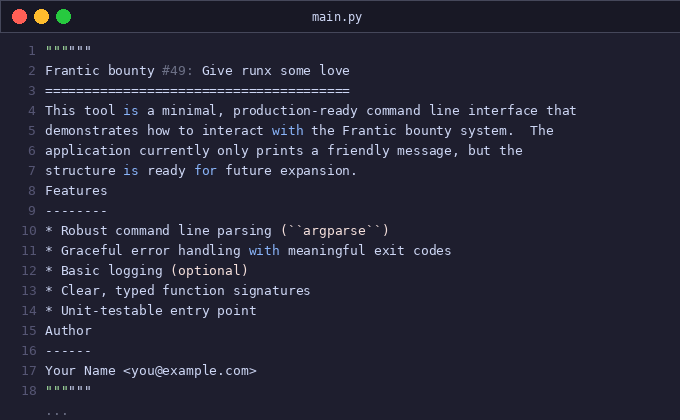 Frantic bounty #49: Give runx some love