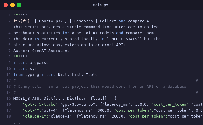 fix(#5): [ Bounty $3k ] [ Research ] Collect and compare AI-