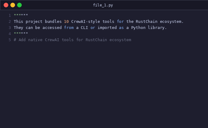 Add native CrewAI tools for RustChain ecosystem