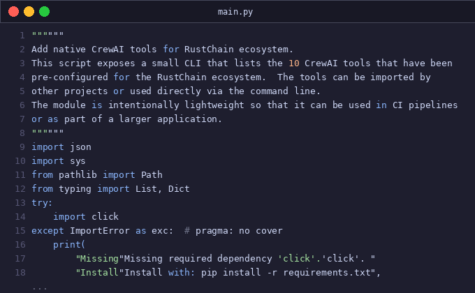 Add native CrewAI tools for RustChain ecosystem