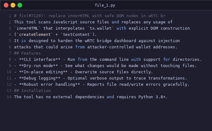 fix(#7129): replace innerHTML with safe DOM nodes in wRTC br